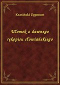 Ułomek z dawnego rękopisu słowiańskiego - ebook