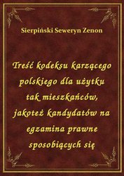 : Treść kodeksu karzącego polskiego dla użytku tak mieszkańców, jakoteż kandydatów na egzamina prawne sposobiących się - ebook